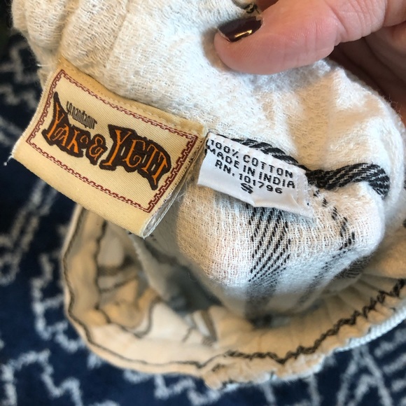 Women’s Yak and Yeti White and Black Striped Pants - Picture 2 of 2